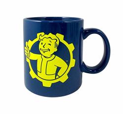 Official Fallout 16 Oz Coffee Mug Vault Boy/Pip Boy/ 76 Blue Ceramic Glass 