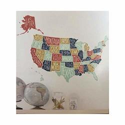 Dcwv Inc United States Of America Decorative Wall Sticker Decal 41 X 33 Large Mural