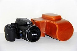 Nikon P900 Case Bolinus Premium Pu Leather Fullbody Camera Case Bag Cover For Nikon Coolpix P900 P900S Camera With Neck Strap -brown