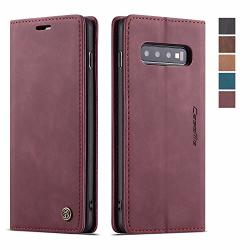 Samsung Galaxy S10 Case Samsung Galaxy S10 Wallet Case Magnetic Stand Flip Protective Cover Leather Flip Cover Purse Style With Id & Credit Card