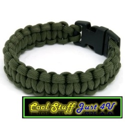 Survival Military Green Paracord Bracelet With Release Clip