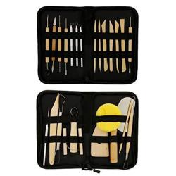 U.s. Art Supply 26-PIECE Pottery & Clay Sculpting Tool Sets With Canvas Cases