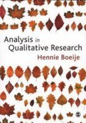 Analysis In Qualitative Research