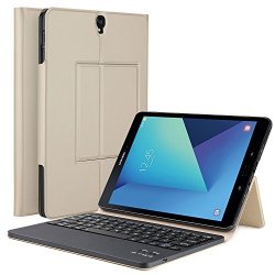 IVSO Case With Keyboard For Samsung Galaxy Tab S3 9.7 Ultra-thin Detachable Keyboard Portfolio Stand Case cover For Samsung Galaxy Tab S3 9.7-INCH Tablet W