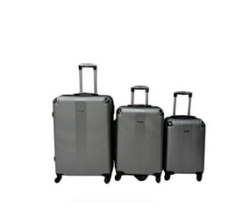 3 Piece Hard Shell Luggage Set - Silver