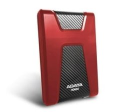 Adata Dashdrive Durable HD650 1TB Red External Hard Drive AHD650-1TU3-CRD