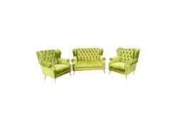 Vintage Mid-century Couch Green Lizard