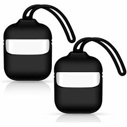Newppon Waterproof Airpod Case Cover : 2 Pack With Lanyard For Apple Airpods 2 &1 Wireless Charging Protective Covers Accessories
