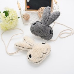 Kindergarten Kids Bags Cartoon Rabbit Soft Plush Crossbody Bag For 1-6 Years Ol