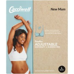 Carriwell Seamless Adjustable Drop Cup Bra Black Small