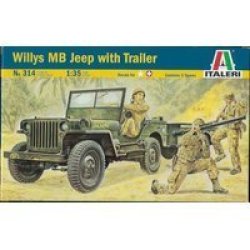 - 1:35 Jeep Cross Country With Trailer Plastic Model Kit