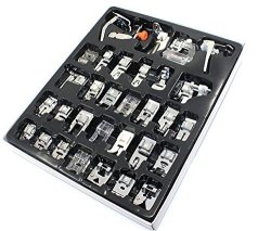 GOODLIFE623 32PCS Presser Foot Feet For Domestic Sewing Machine Brother Singer Part Tool Kit
