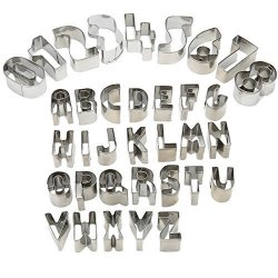 Ubliss Small Fruit Cookie Cutter Set 35 Piece Biscuit Cutters 26 Alphabet And 9 Numerals Shapes Included