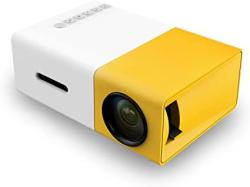 Portable YG300 MINI LED Projector A1 LED Lcd MINI Video Projector - Intenational Version White yellow
