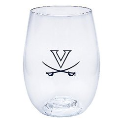 Govino Virginia Cavaliers Shatterproof Wine Or Beverage Glasses - Boxed Set Of 4