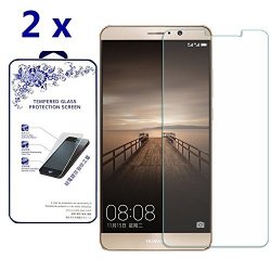 2-PACK Huawei Mate 9 Lite Screen Protector Nacodex Tempered Glass 0.26MM Ballistic 9H Glass 2-PACK For Huawei Mate 9 Lite