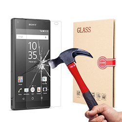 Bacama HD Tempered Glass Screen Protector For Sony Xperia Z5 Compact Z5 MINI 99.99% Clarity And Touchscreen Accuracy
