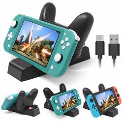 Charging Stand For Nintendo Switch Lite And Nintendo Switch Charger Station Dock For Switch Lite Console switch Console pro Controller With 9 Game Card Slots And