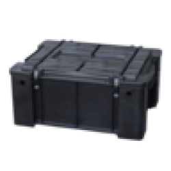 Ammo Box Low Lid Black Storage Container