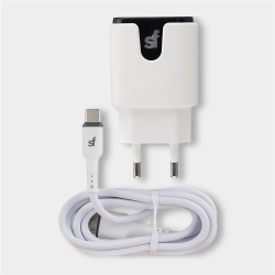 3.4A Dual USB Wall Charger With Type C Cable