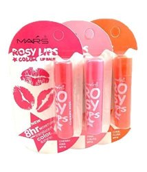 Mars Cherry Kiss Coral Flush And Pink Lolita Rosy Lip Balm - Pack Of 3 Sd - With Complementary Gifts