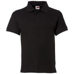 Us Basic Kids Elemental Golf Shirt - Black BAS-7002