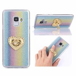 Scheam Samsung Galaxy J6 2018 Case Back Shell Durable Protective Case Case Protective Back Shell Cover Fits Samsung Galaxy J6 2018 - Rainbow