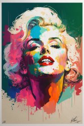 Canvas Wall Art - Marilyn Monroe Abstract Painting - B1539 - 120 X 80 Cm