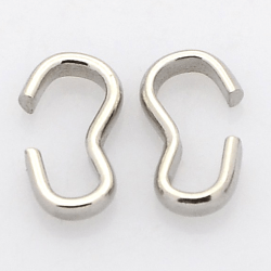 20 Stainless Steel Open Chain Rings 8x4x1mm