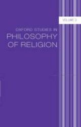 Oxford Studies In Philosophy Of Religion V. 3 hardcover
