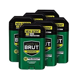 4 Pack Brut Overdrive Scent 48 Hour Odor Protection Anti-perspirant + Deodorant 2 Oz Each