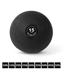 Weighted Slam Ball By Day 1 Fitness 9 Sizes Available 10-50 Pounds - No Bounce Medicine Ball - Gym Equipment Accessories For High Intensity