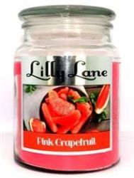Lilly Lane Grapefruit Scented Candle Large Lidded Mason Glass Jar Wax Capacity 510GRAMS Burn Time Up To 75 Hours High Quality Premium Paraffin Wax