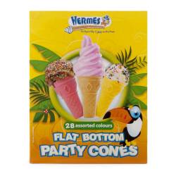 Flat Bottom Party Ice Cream Cones 28 Pk