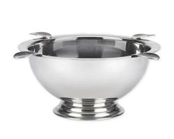 Stinky Cigar Ashtray Windproof Deep Bowl Design 4 Polished Stainless Steel Stirrups