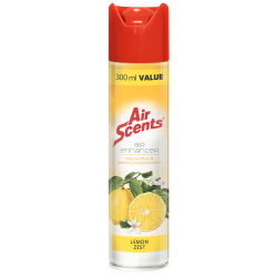 Air Scents Extra Value Fresh Dry Room Spray Lemon Zest 300ML