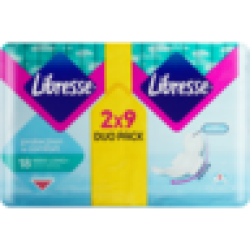 Libresse Protection & Comfort Duo Sanitary Pads 2 X 9 Pack