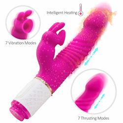 Electronic Couple Love Stimulation Promote Toys 7 Thrusting+ 7 Vibration+ Heating Funny Toys For Women Speed Rechargeable Vib'rador For Couple Control For Women Remote Six Toys