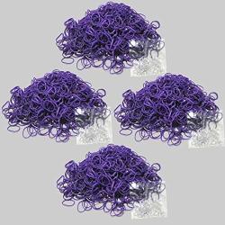 2400 PC Rubber Band & S-clips Loom Art & Craft Kids Purple Bracelet Refill Pack