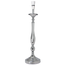 Bright Star Lighting - Candle Stick Polished Chrome Table Lamp
