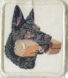 Embroidered Sew On Creamgsd German Shepherd