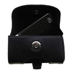 Designer Gomadic Black Leather Pure Digital Flip Video Mino Belt Carrying Case Includes Optional Belt Loop And Removable Clip