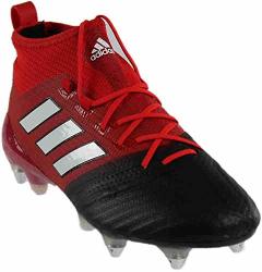 Adidas Mens Ace 17.1 Primeknit Sg Soccer Casual Cleats Black Red 7.5