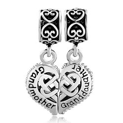 Pand Ra Charms Charmsstory Heart Love Mom Grand Mother Daughter Family Puzzle Charm Beads For Bracelets