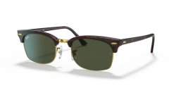 - Clubmaster Square - Mock Tortoise - Green Classic G-15 - 52