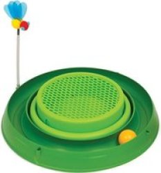 Play 3 In 1 Circuit Ball Toy With Cat Grass