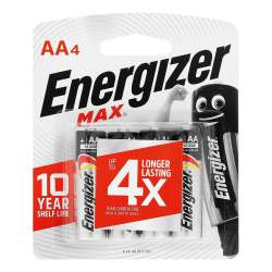 Energizer Batteries Max E91 4 Pack Aa