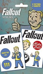 Fallout Tattoo Pack - 9 Tattoos 7 X 4 Inches
