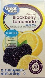 Great Value Sugar Free Low Calorie Blackberry Lemonade Drink Mix 10 Packets 2 Of 10 Packets