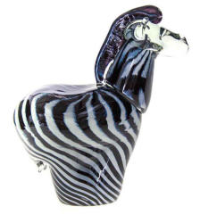 Ngwenya Glass Zebra Extra Large - Handmade